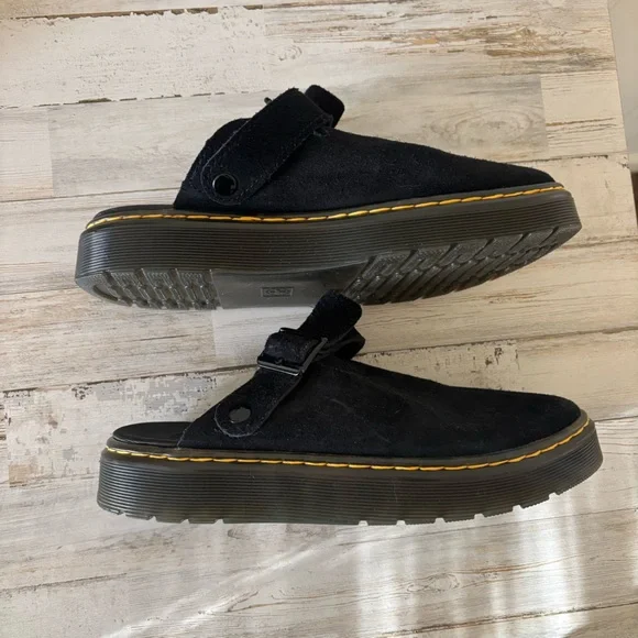 Dr. Martens Black Suede Mules - Picture 3 of 10